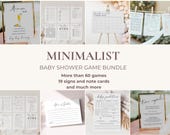 Neutral Baby Shower Game Bundle, Baby Shower Games Bundle, Baby Game Bundle, Baby Games Bundle, Editable Game Bundle, Baby Shower Trivia