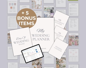Ultimate Wedding Day Binder Template, Wedding Binder, Wedding Coordination, Wedding Checklist, Wedding Guest List Excel and Googlesheet