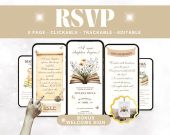 Once Upon a Baby Shower Digital Invitation – Editable Storybook Theme with Online RSVP Link | Baby Shower or Baby Welcoming Party
