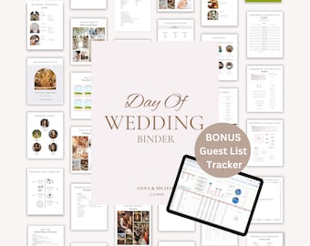 115 Page Ultimate Wedding Day Binder Template, Bridal Binder for Wedding Coordination, Wedding Planning Checklists, Wedding To Do Lists