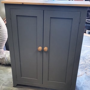 Painted shoe cupboard, Painted storage cupboard