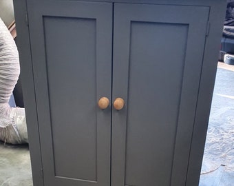 Painted shoe cupboard, Painted storage cupboard