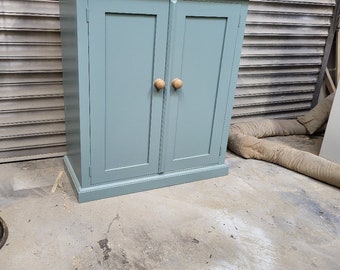 Painted shoe and boot cupboard, Painted storage cupboard