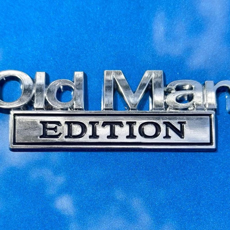 thumbnail image 2 of Car Emblems Old Man Edition Car Emblem - 3D Metal Badge (2-Pack) Zinc Car Decals 2 of 12