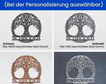 Plaque Décorative Yggdrasil Arbre De Vie Personnalisable - Cadeau Familial Personnalisé