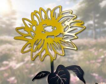 Sonnenblume aus Metall | Entdecken Sie die Schönheit in jedem Blütenblatt dieses zeitlosen Stahlgeschenks | Perfekt für Geschenk zum Geburtstag | Geschenk für sie |