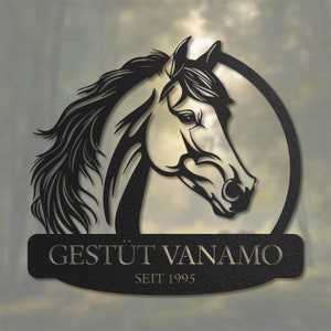 Horse Gift | Equestrian Gift | Personalized Sign with Horse Motifs | Wall Décor for Horse Lovers | Equestrian Decor