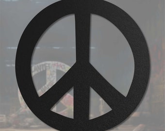 Fredssymbol Metallskylt | Enhetsemblem | Minimalistisk skylt | Omtänksam gåva för att främja fred | Speciell och unik gåva