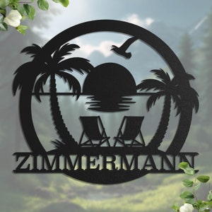 Custom Tropical-Vibe Metal Sign | Paradise-motif Steel Sign | Vibe Metal Sign | Gift idea for special Occasions | High Quality Steel Sign