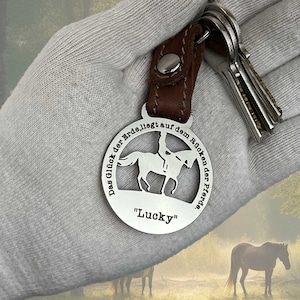 Personalized Horse Keychain | Custom Metal Keyring for Riders | Gift Idea for Horse Lovers | Unique Equestrian Keychain