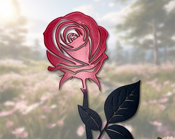 Rose Metall Blume | Ein zeitloses Geschenk für jedes Mädchen | Perfektes und einzigartiges Geschenk für Jubiläen und Geburtstage | Symbol der Liebe | Geschenk für Sie