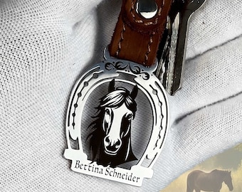 Horse Lover Gift, Equestrian Gift, Personalized Horse Gift, Keychain with Horse Design, Gifts for Riders, Horse Portrait, Christmas Gift