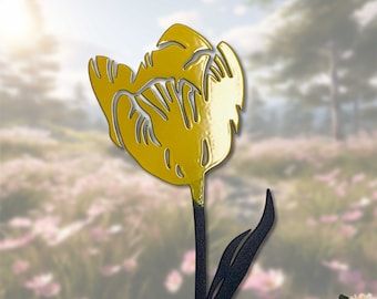 Tulip Metal Flower Sign | Steel Art | Charming Tulip | Unique Gift Idea | Garden Elegance | Gift for Gardeners | Gift for Her | Elegance Art