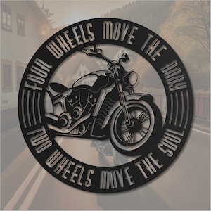 Motorcycle Metal Round Sign | Personalized Biker Wall Sign | Custom Text Sign | Unique Gift for Motorcycle Fans