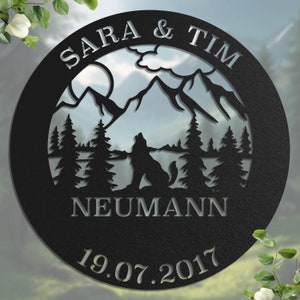 Custom Nature-motif Steel Sign | Customisable Text and more | Unique Gift Idea for Nature Lovers | Gift for special Occasions | Wall Art |