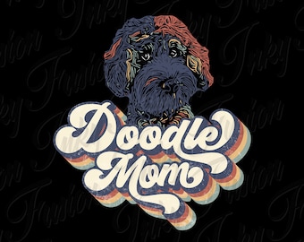 Doodle Mom SVG/JPG/PNG Designdatei, Doodle, Hundemama, digitaler Download