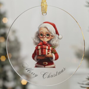 Personalize Christmas Ornament Customize Mrs. Clause Decoration Custom x-mas family keepsake Grandma gift personalize