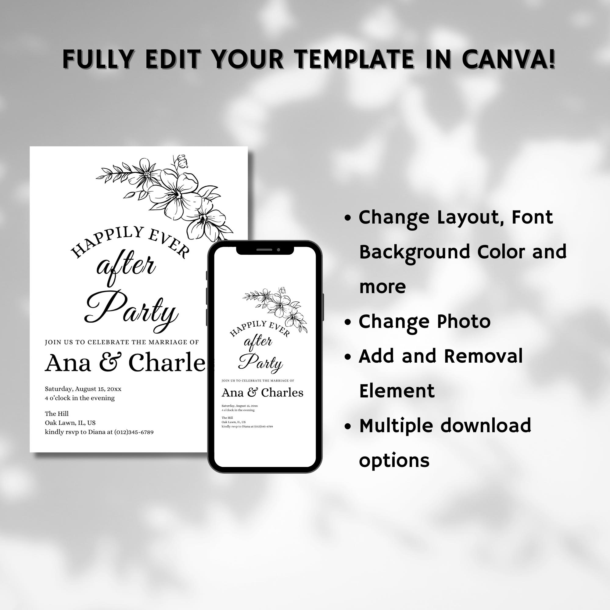 Modern Electronic Wedding Reception Invitation: Mobile Evite Template ...