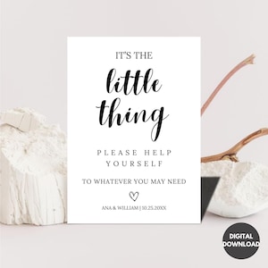Minimalist Wedding Bathroom Basket Sign Template Canva, Wedding Bathroom Basket Signage | Digital Download Bathroom Signs, Instant Download
