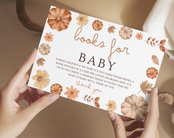 Karte mit Kürbissen zur Geburt, Babyparty, Halloween Karte (Digitaler Download)