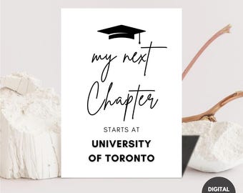 Editable Graduation Sign, My Next Chapter, Class of 2025 (Digital Download)