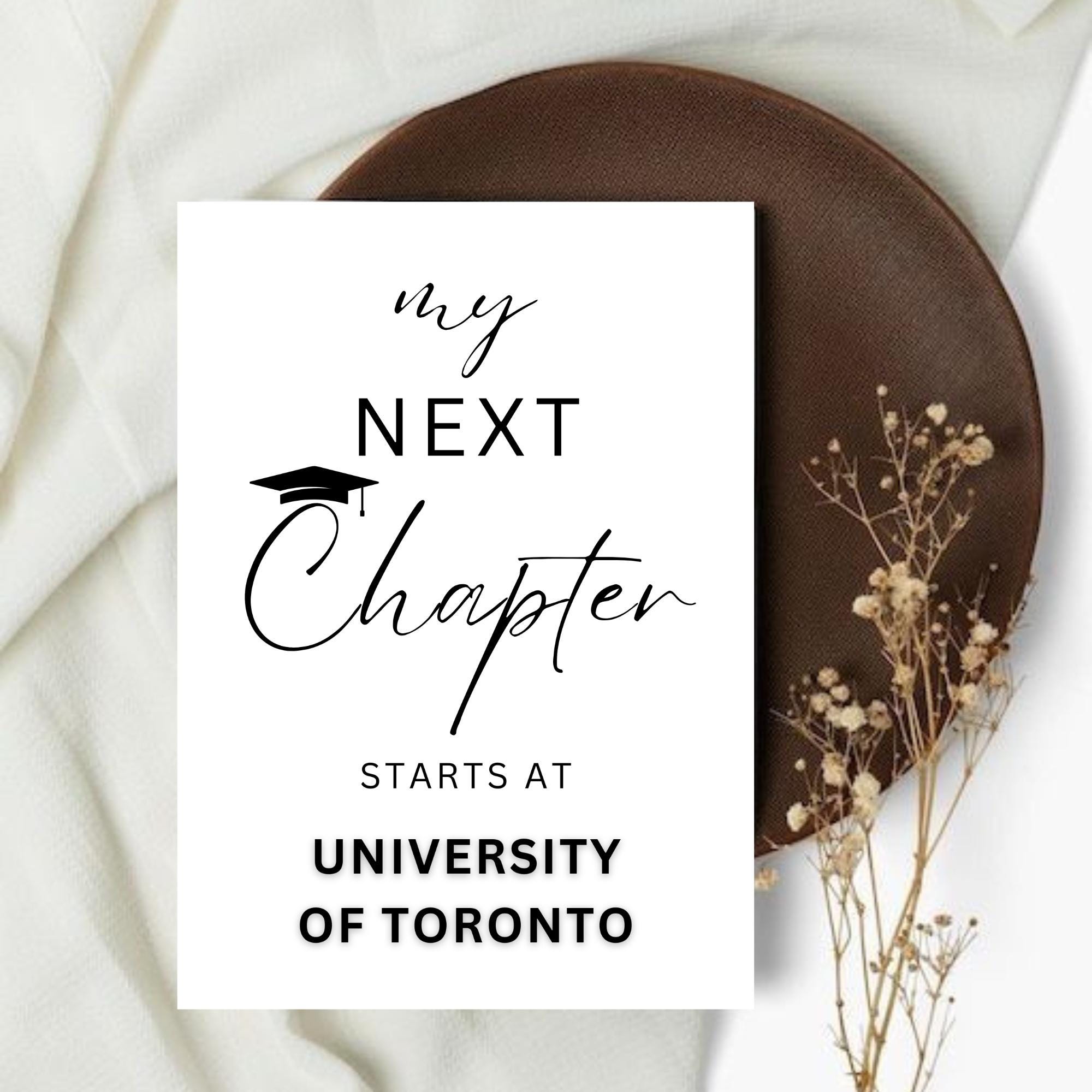 Graduation Printable Sign, My Next Chapter Starts at Editable ...