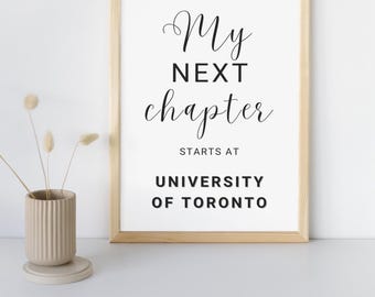 Graduation Party Sign, My Next Chapter Editable Template (Digital Download)