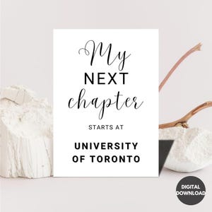 Graduation Printable Sign, My Next Chapter Starts At Editable Graduation Signs 2025 Personalized Class of 2023 Graduation Party Decoration