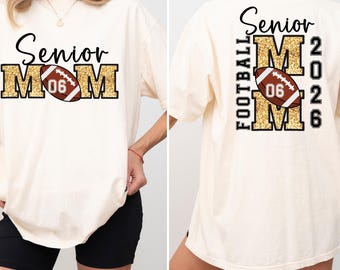 Koszulka Glitter Senior Football Mom Comfort Colors