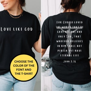 Love Like God Comfort Colors Tshirt, Religious Tee, God Is Good Shirt, Christian Shirt, Bible Verse Shirt, Faith Shirt, Women Christian Tee