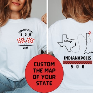 Indianapolis 500 Bella Canvas Tee, Indianapolis 500 Race T-shirt, speedway Indiana 500 sweatshirt, racing tee, from my city to indianapolis
