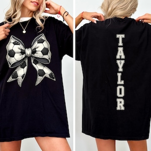 Personalized Soccer Bow Sweatshirt, Soccer Mom Game Day Shirt