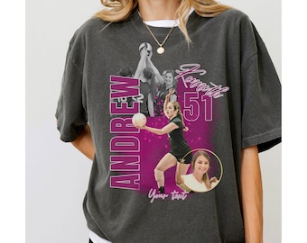 Personalisiertes Beachvolleyball Spieler Shirt, personalisiertes Team T-Shirt, Bootleg Style
