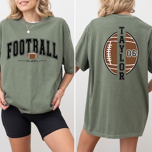 Football Mom Shirt, Custom Name and Number Football Shirt, Custom Football Mom Shirt, Football Mama Shirt, Football Lover Gift For Mom