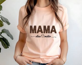 Custom Mama Sweatshirt, Personalized Mom Shirt, New Mom Outfit