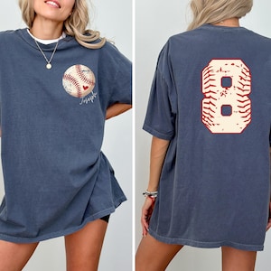 Custom Name Baseball T-Shirt, Personalized Baseball Mom T Shirt, Baseball Name Shirt, Baseball Lover Shirt, Sport Mom Shirt, Gift for Mom