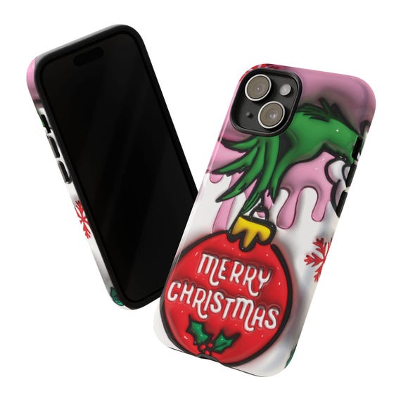 Grinch Christmas Phone Case, Funny Holiday Cover