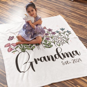 Personalized Blanket with Name for Kids, Custom Baby Blanket for Girls/Boys, 30"x40" Name Blanket, Custom Gifts for Kids, Baby Shower Gift