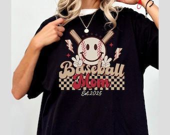 Benutzerdefinierte Baseball Mom T-Shirt, personalisierte Name, Sport Mom Shirt
