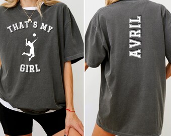 Gepersonaliseerde volleybal moeder comfort kleuren shirt, Game Day T-shirt