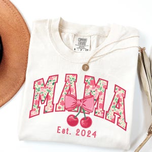 Comfort Colors® Custom Mama Shirt For Mothers Day Gift From Daughter, Mama Tshirt For Birthday Gift , Baby Shower Gift, Mom Pregnancy Gift