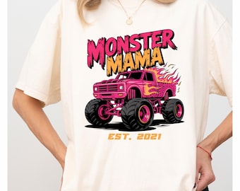 Comfort Colors Monster Truck Mama Shirt, Birthday Party Tee