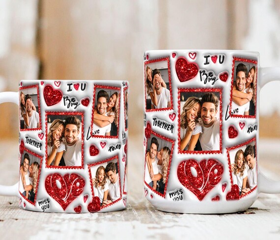 Custom Photo Valentine Mug, Personalized Picture Mug, 11oz 15oz