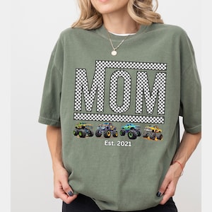Monster Truck Mom tshirt Pit Crew Shirt Monster Truck Shirt Boy Birthday Party Shirt New Mom Boy Baby shower Gift Monster Truck Mom Tee