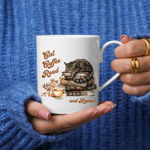 Reading Ghost Mug, Halloween Coffee Mug, Housewarming Gift, Bookish Ghost Gift, Spooky Vibes, Cute Halloween Mug, Fall Book Coffee Mug,