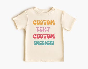 Custom Text Kids Shirt: Personalized Toddler Tee or Baby Bodysuit