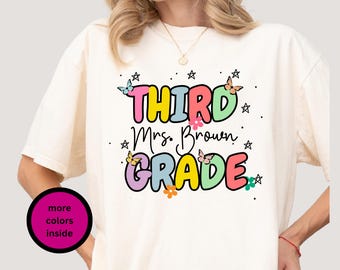 Comfort Colors Third Grade Teacher T-Shirt, Elementary School