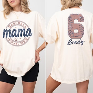Custom Baseball Mama Comfort Color, Personalized Baseball Mom Shirt,Gift for Mom,Baseball Mom Tshirt, Game Day Sweatshirt, Baseball Season