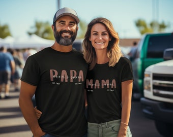 Custom Mama Papa Matching Sweatshirt, Personalized Family Shirts