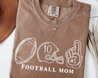 Fußball Mom Shirt, Komfort Farben Grafik T-Shirt